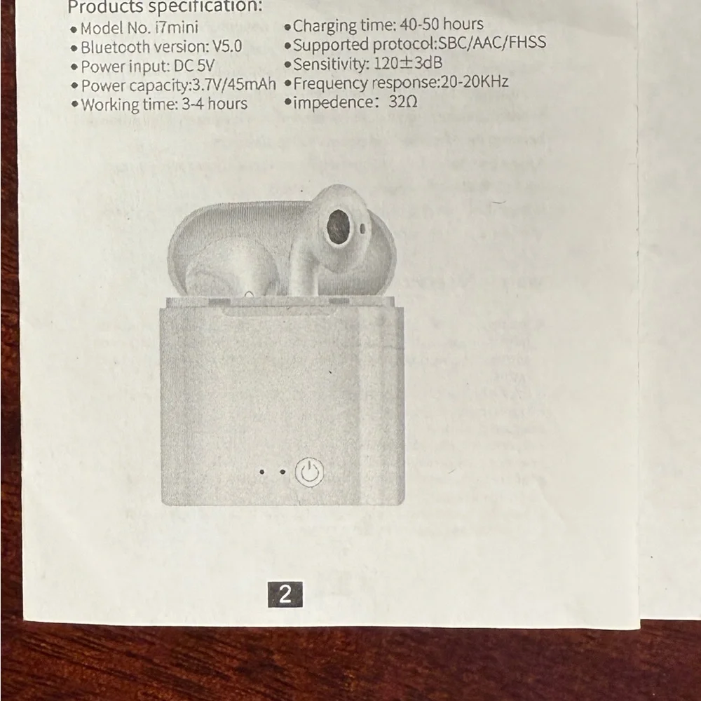 White Wireless Earbuds with Charging Case